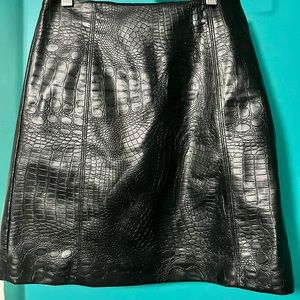 Aritzia black leather skirt